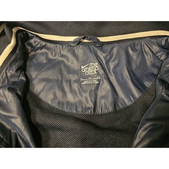 Nike Athletic Department Y2K Full Zip Windbreaker Track Jacket XL Navy White - Picture 6 of 10